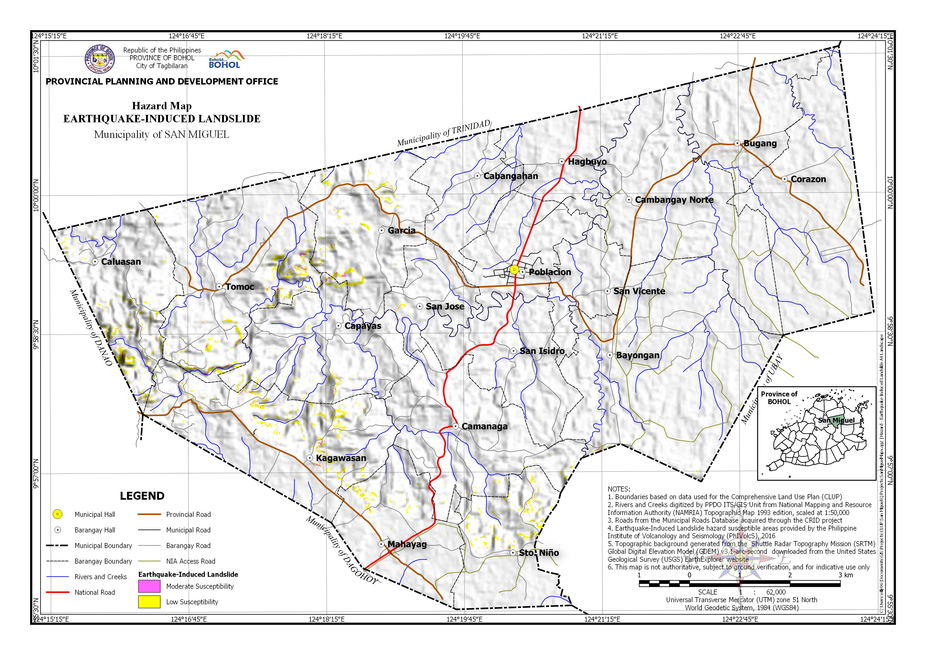 Earthquake-Induced Landslide Map of San Miguel 